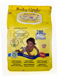 Toallitas humedas baby lindo con tapa 200un